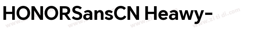 HONORSansCN Heawy字体转换